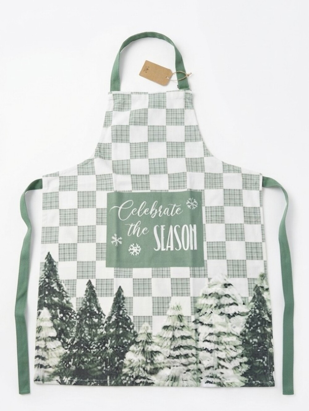 Virah Bella Celebrate The Season Christmas Tree Apron NWT